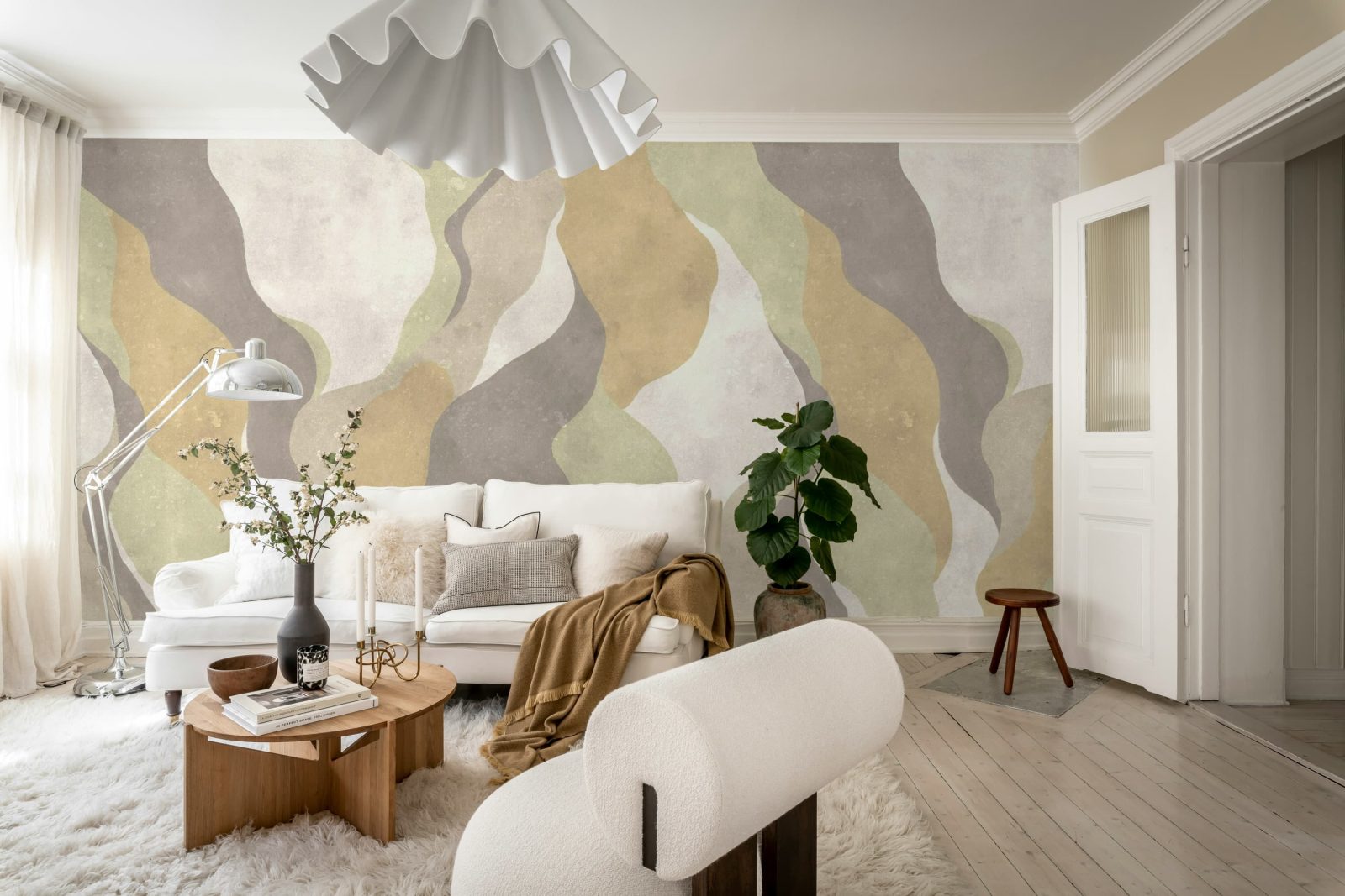 Flowing Forms, Pastel, Rebel Walls 2