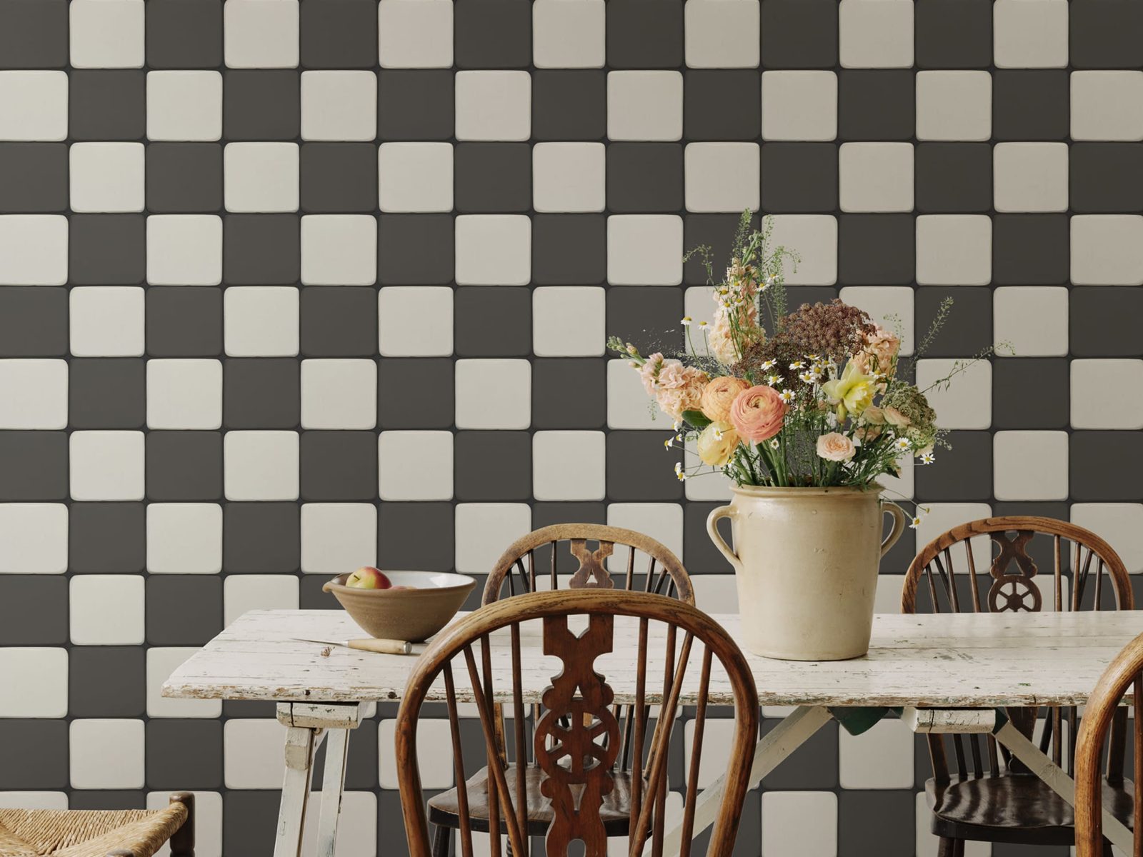 Porcelain Tiles, Graphite, Rebel Walls 3