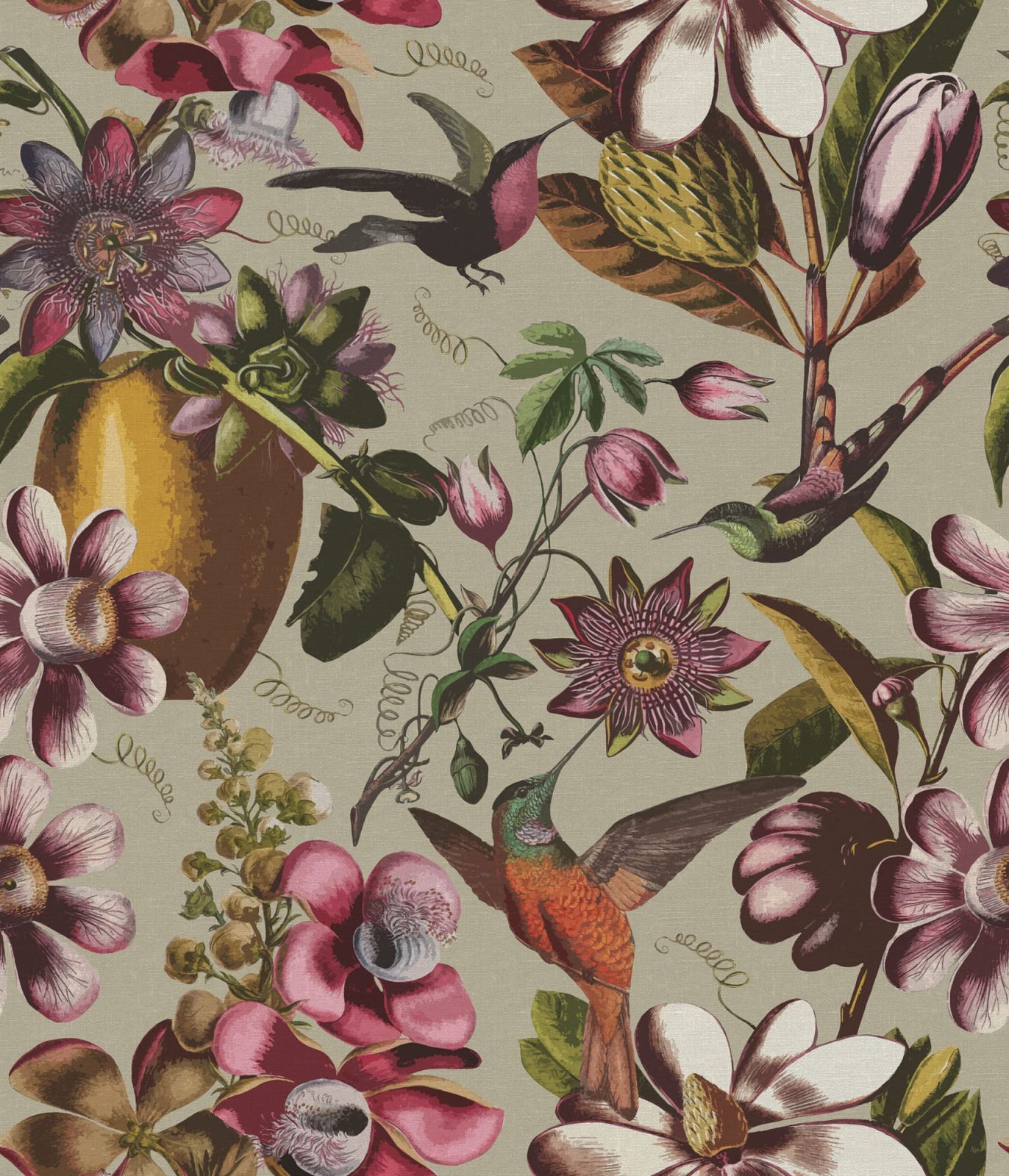 Flying Kolibri, Beige, Rebel Walls