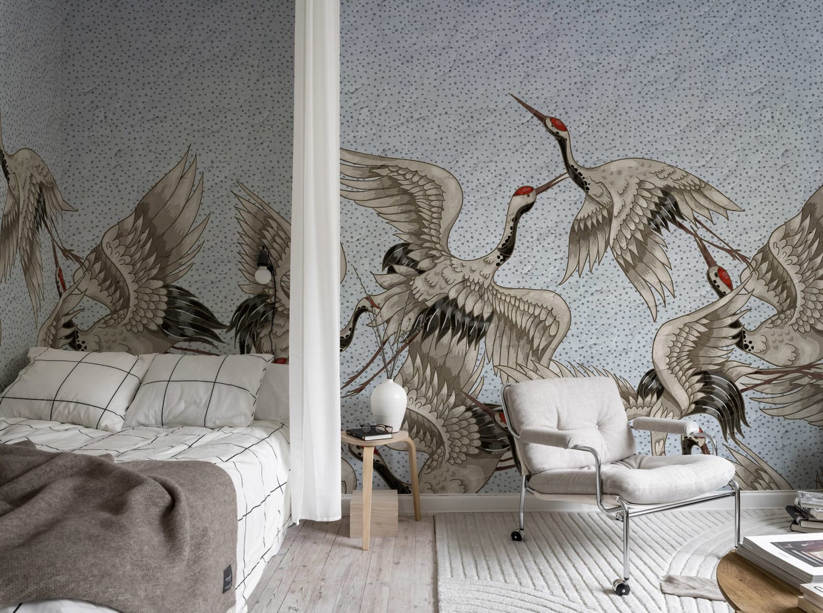 Crain Birds, Light Blue, Rebel Walls 2