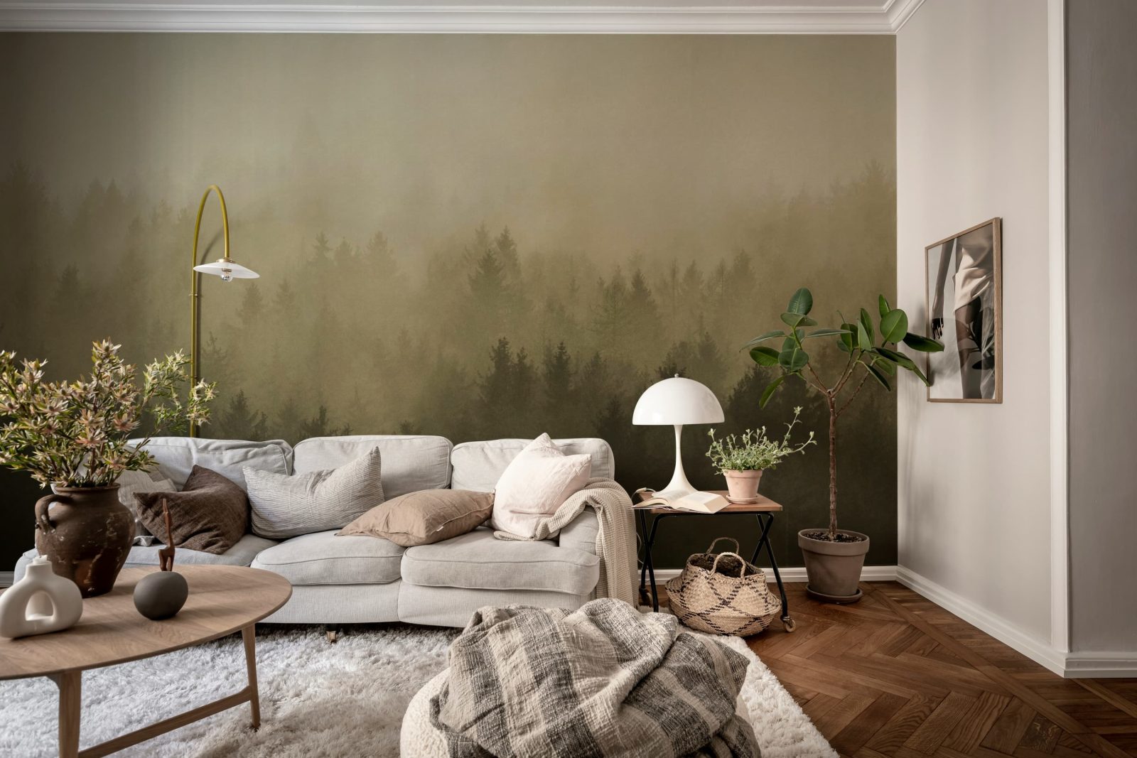 Cloudy Forest, Brown, Rebel Walls 2