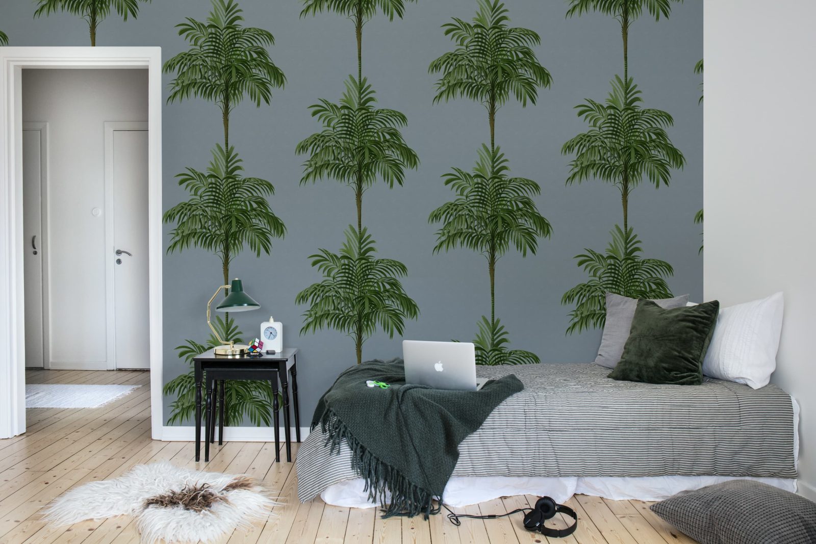 Palm Stripes, Green, Rebel Walls 2