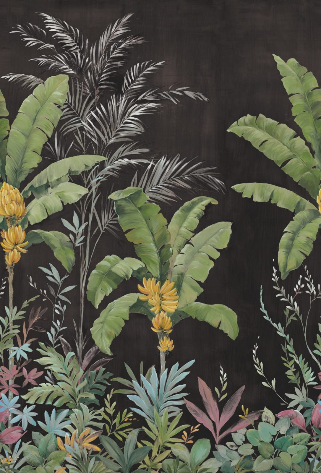 Banana Tree Jungle, Black, Rebel Walls