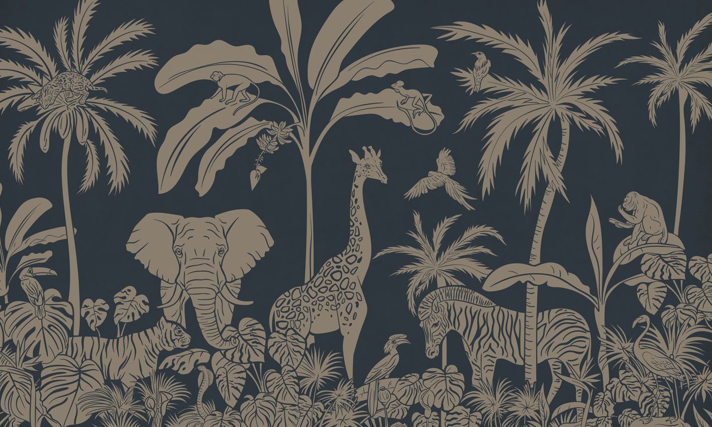 Monochrome Jungle - Blue Vintage, Kikki Belle