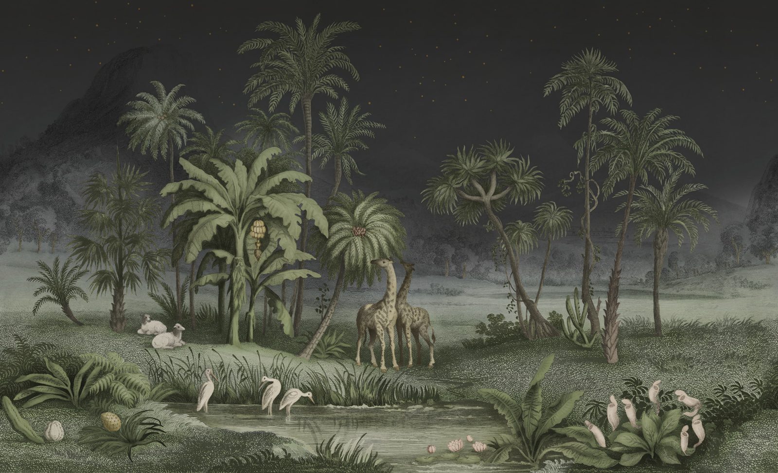 Giraffe Savannah, Nightfall, Rebel Walls