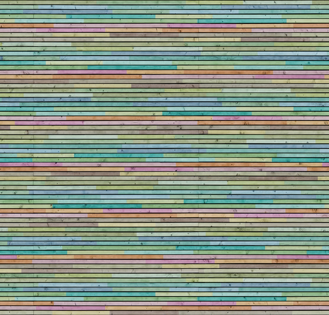 Wooden Slats, Colourful, Rebel Walls