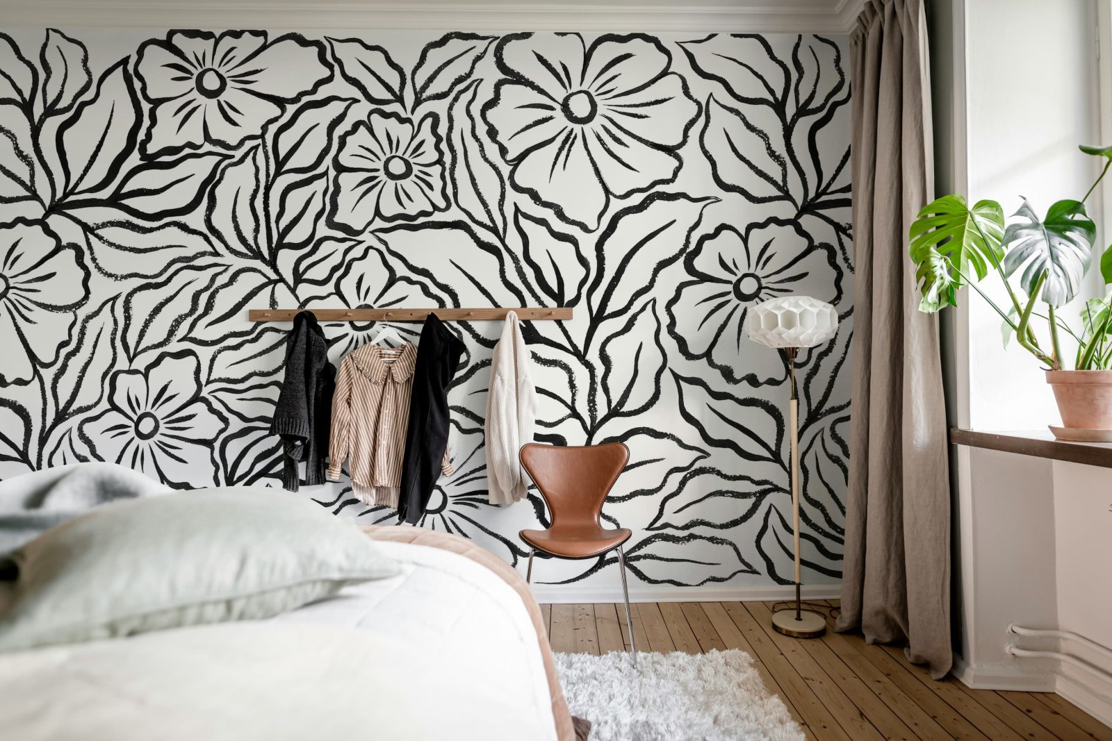 Ink Flowers, Black, Rebel Walls 3