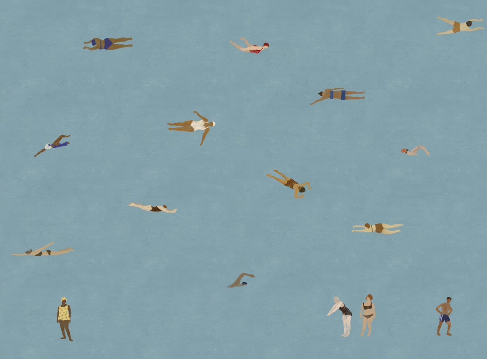 Swimmers, Blue, Rebel Walls