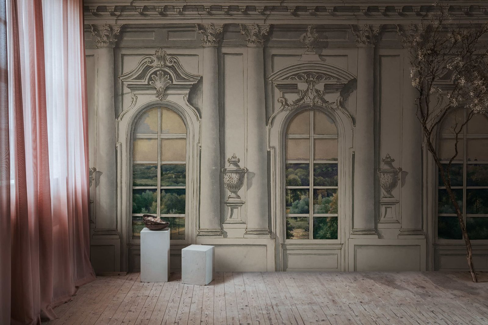 Ballroom Windows, Vintage, Rebel Walls 2