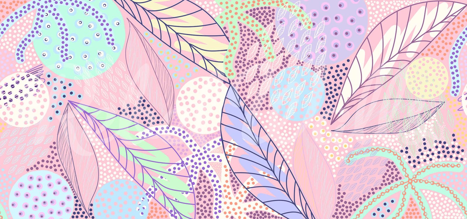 Artsy Leafs, Pink, Rebel Walls