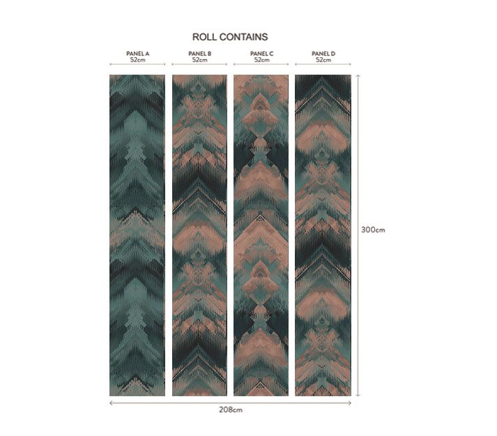 Reflections, Jade Green Luxury Geometric, 1838 Wallcoverings, 6.5mp / rola 4