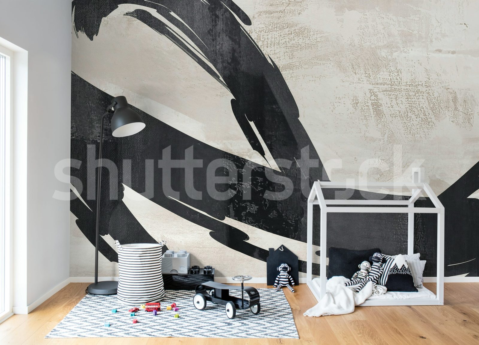 Artzy Stripes, Gray, Rebel Walls 3