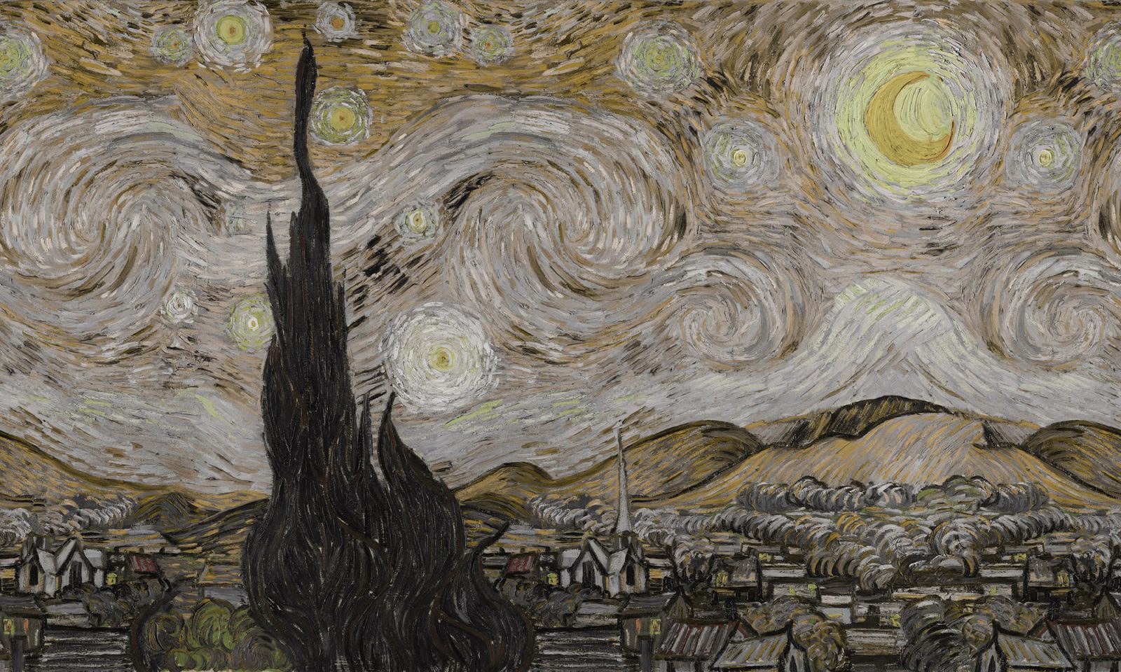 Starry Night, Brown, Rebel Walls