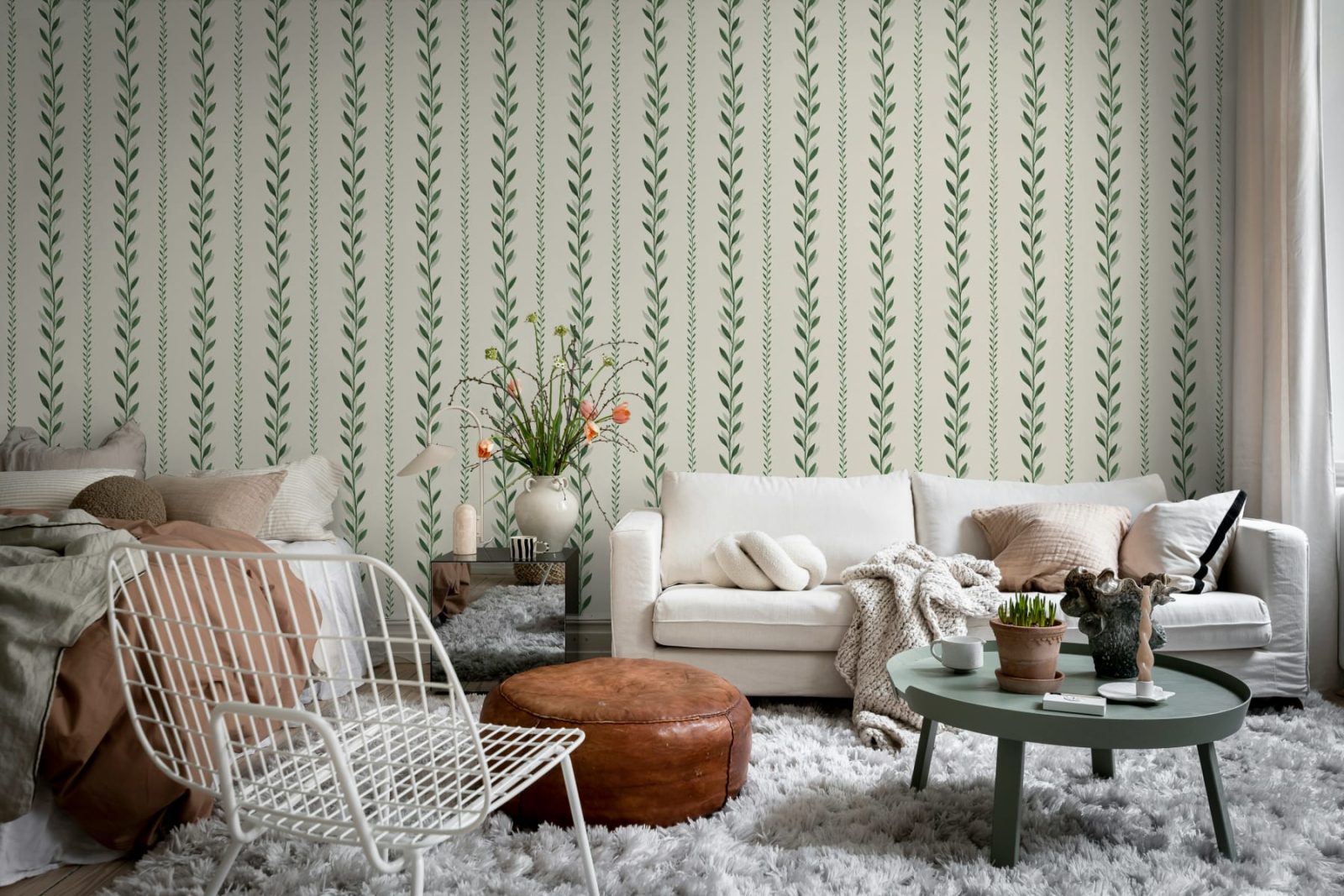 Bayleaf Stripe, Green, Rebel Walls 2