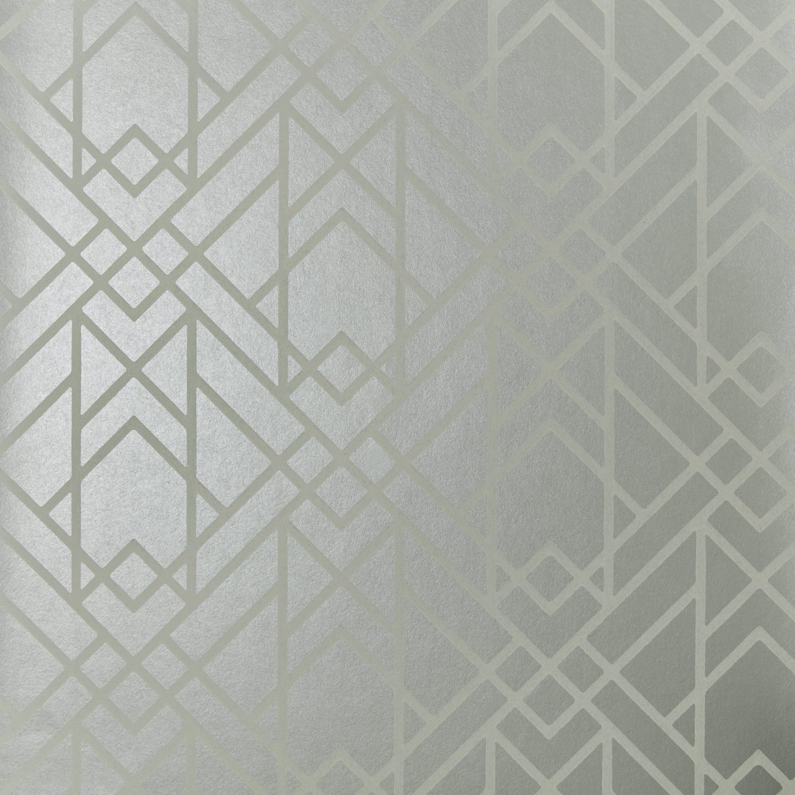 Metro, Soft Grey Silver Luxury Geometric, 1838 Wallcoverings, 5.3mp / rola