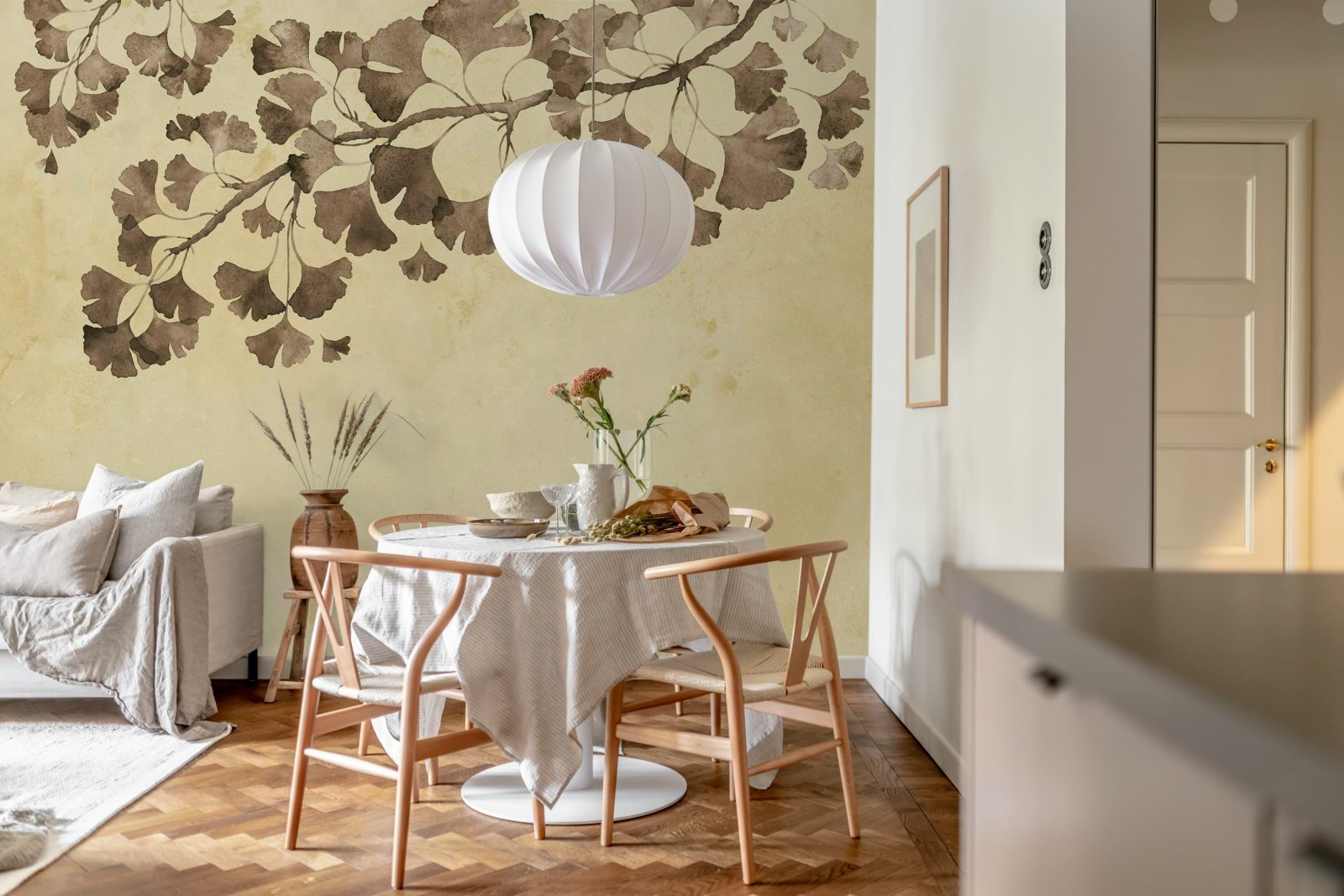 Maidenhair Tree, Brown, Rebel Walls 3