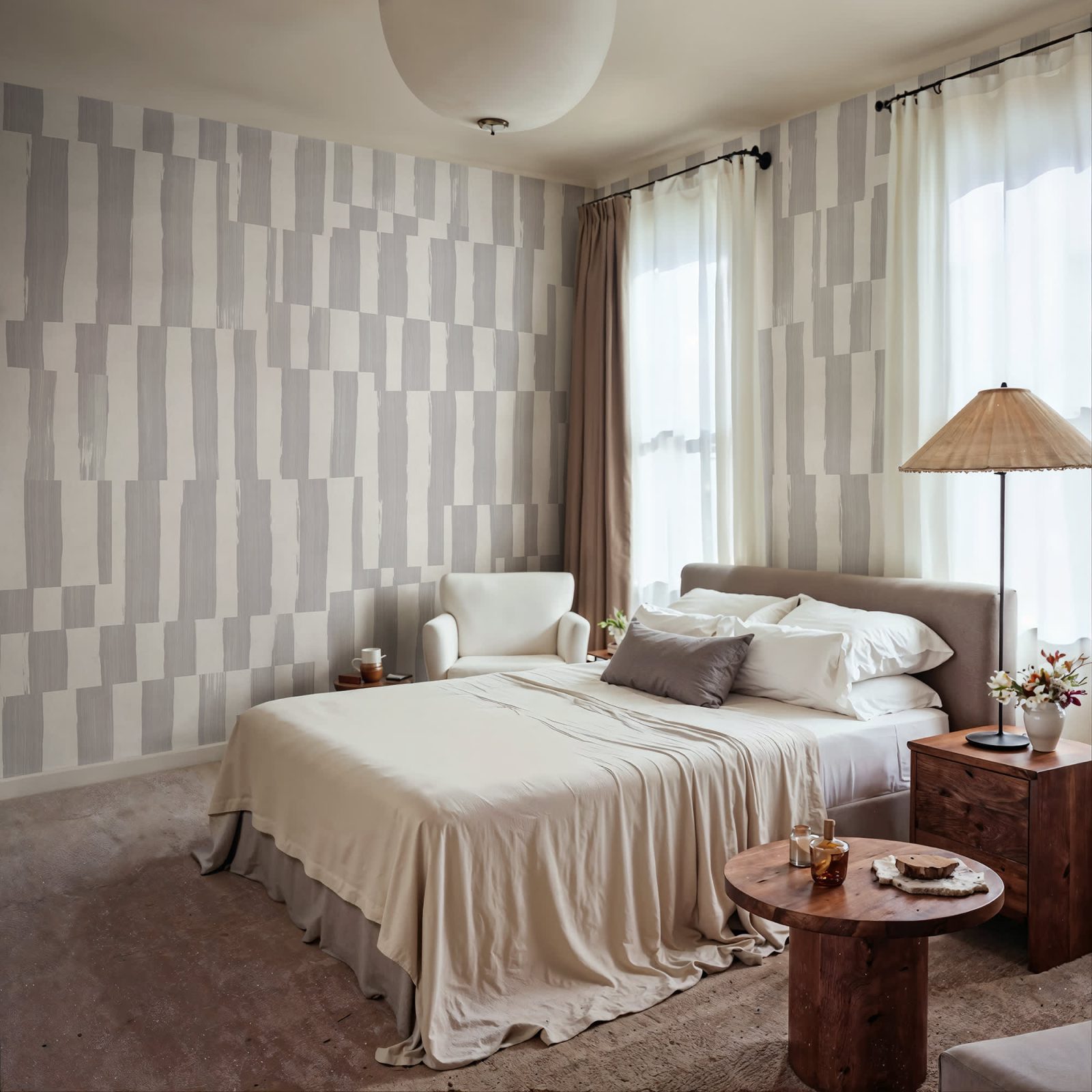 Broken Stripes, Gray, Rebel Walls 3