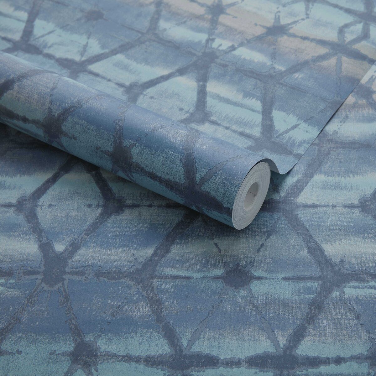 Mineral, Agate Blue Luxury Geometric, 1838 Wallcoverings, 5.3mp / rola 3