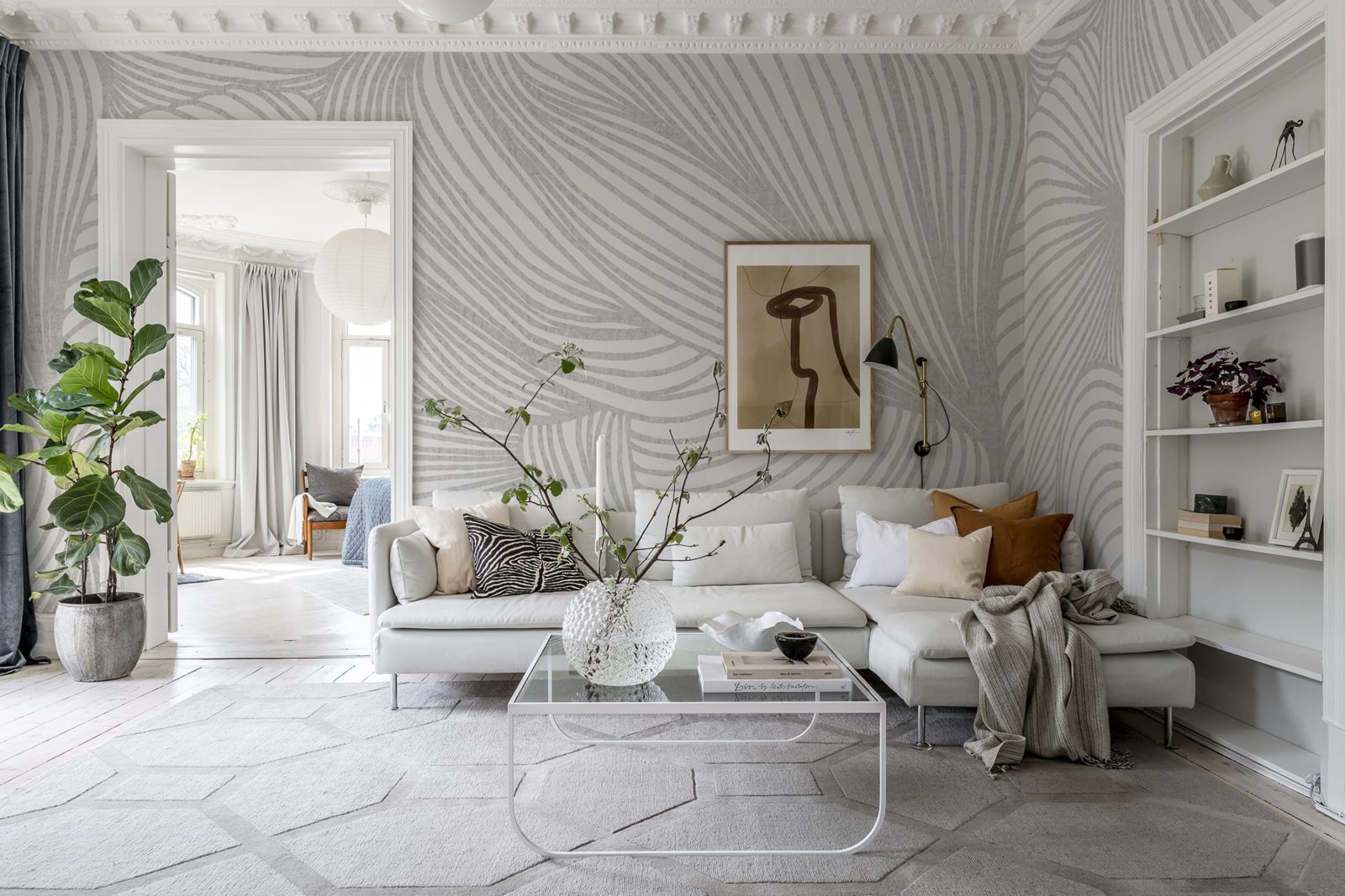 Opulence Lines, Grey, Rebel Walls 3