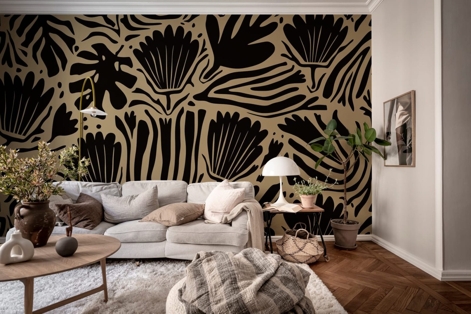 Abstract Blossoms, Brown, Rebel Walls 2