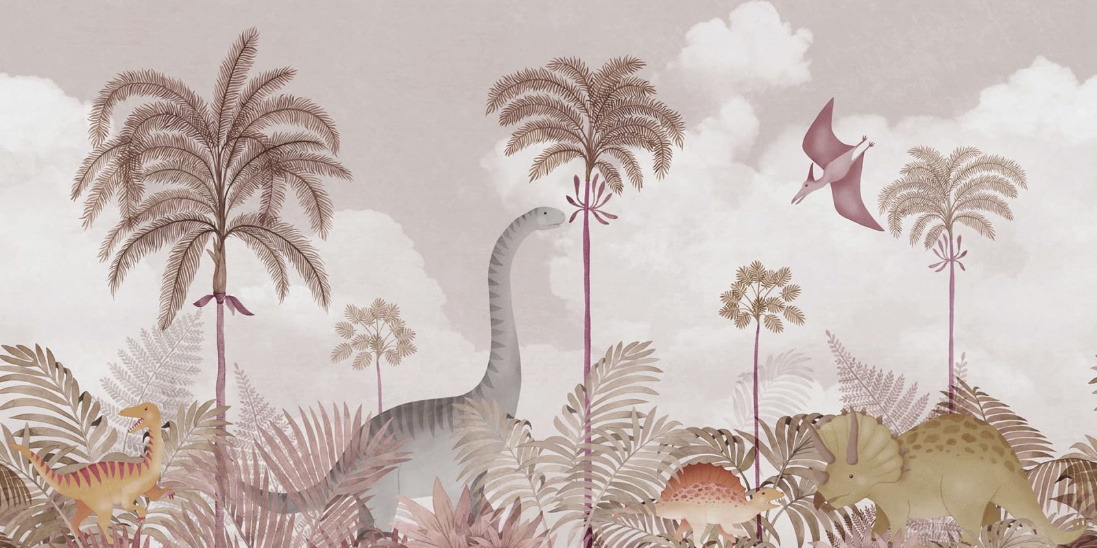 Dinosaur World, Pink, Rebel Walls