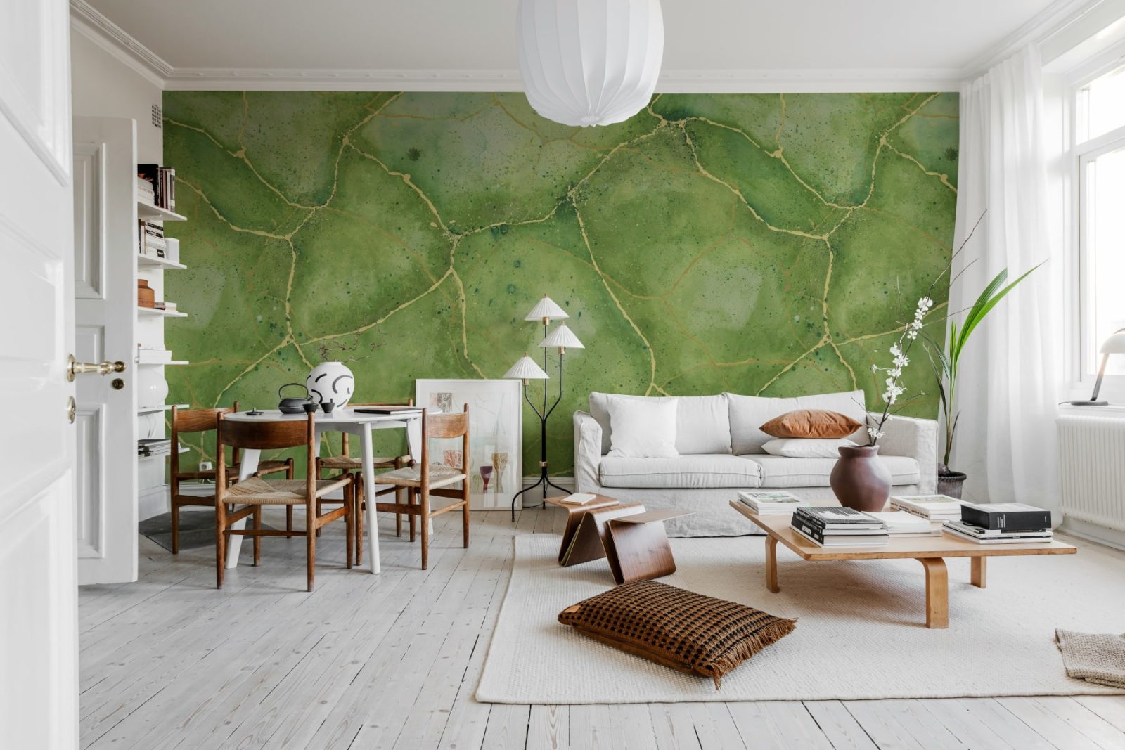 Marble Watercolor, Green, Rebel Walls 2