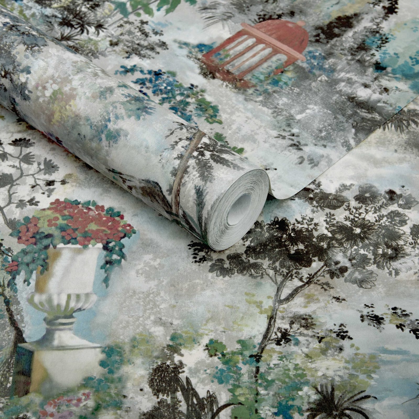 Pavilion, Fern Green Luxury Toile, 1838 Wallcoverings, 7mp / rola 3