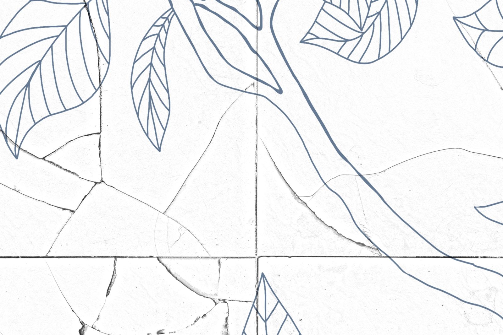 Rose Tiles, Blue, Rebel Walls 4