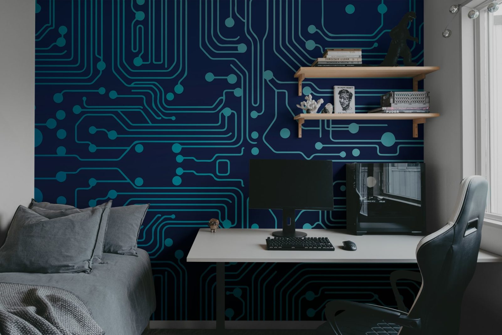 Circuit Board, Blue, Rebel Walls 3