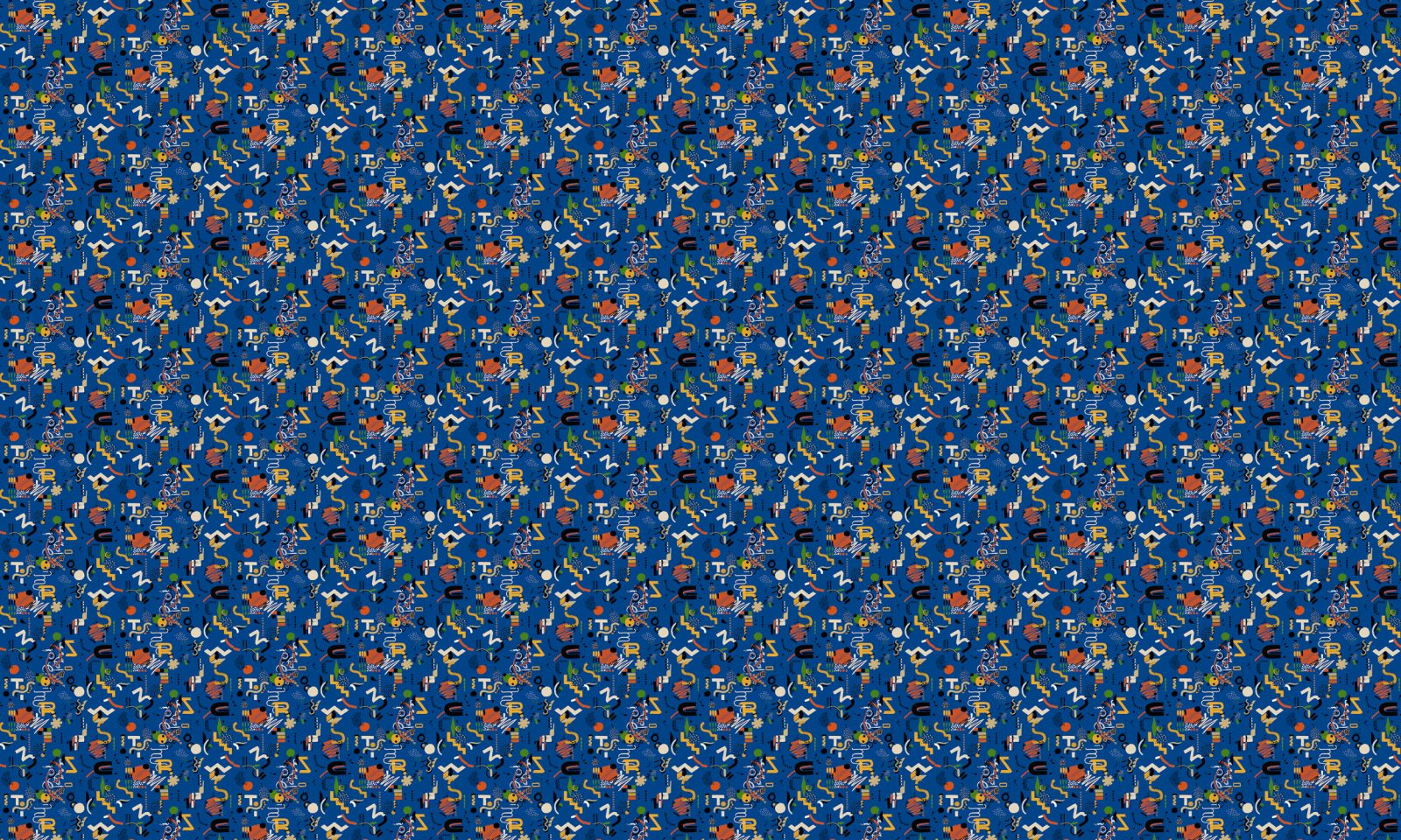Funny Shapes, Azul, TresTintas 5mp / rola 3