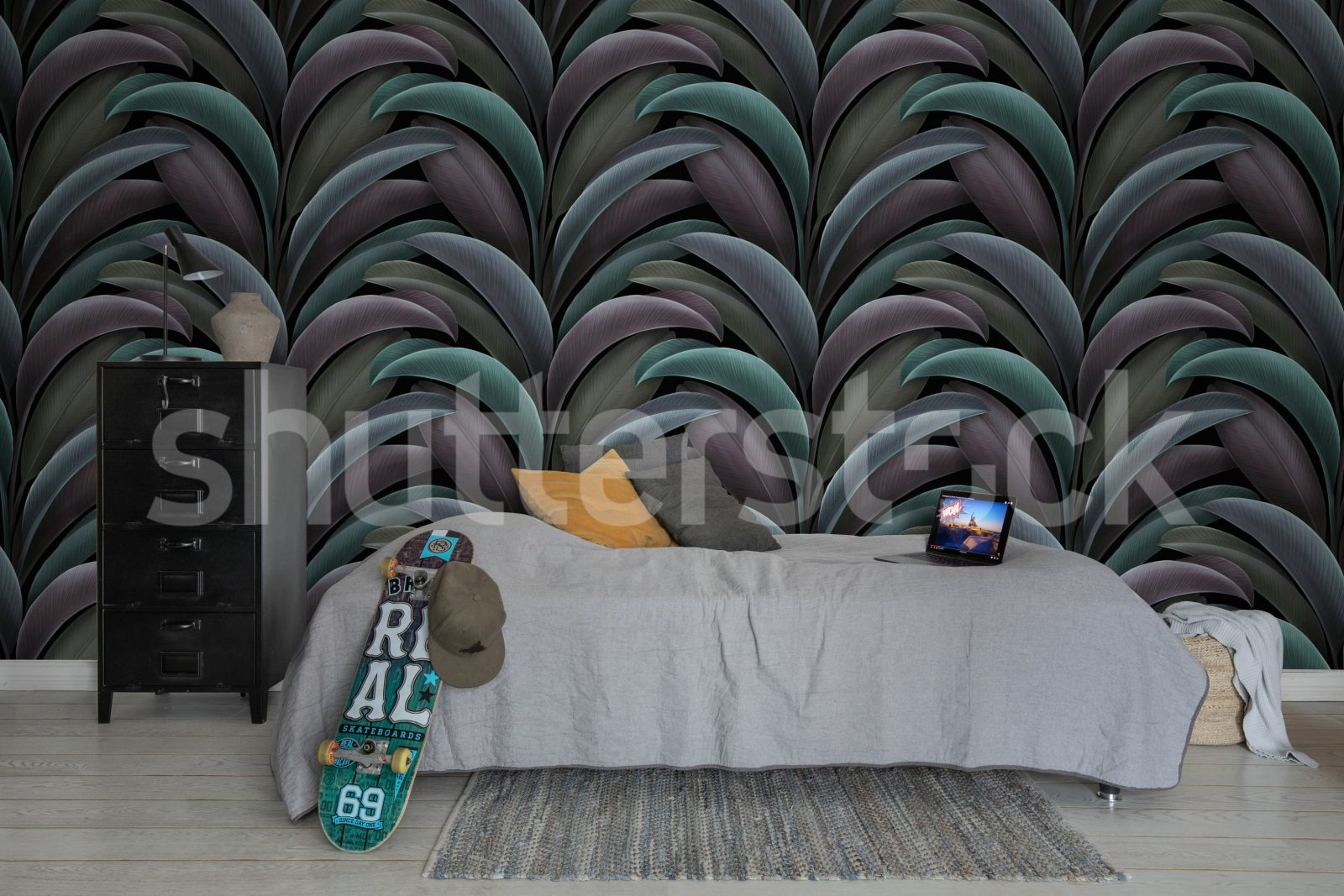 Grand Leaves, Purple, Rebel Walls 2