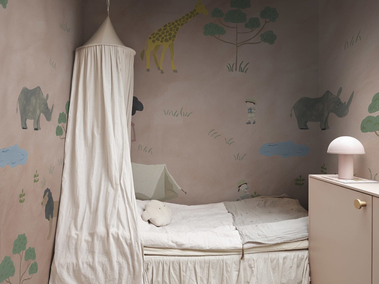 Animal Safari, Pink, Rebel Walls 3