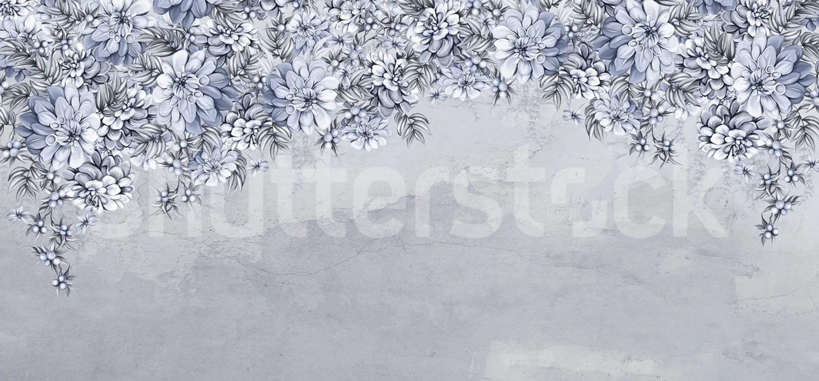 Serene Blossoms, Blue, Rebel Walls
