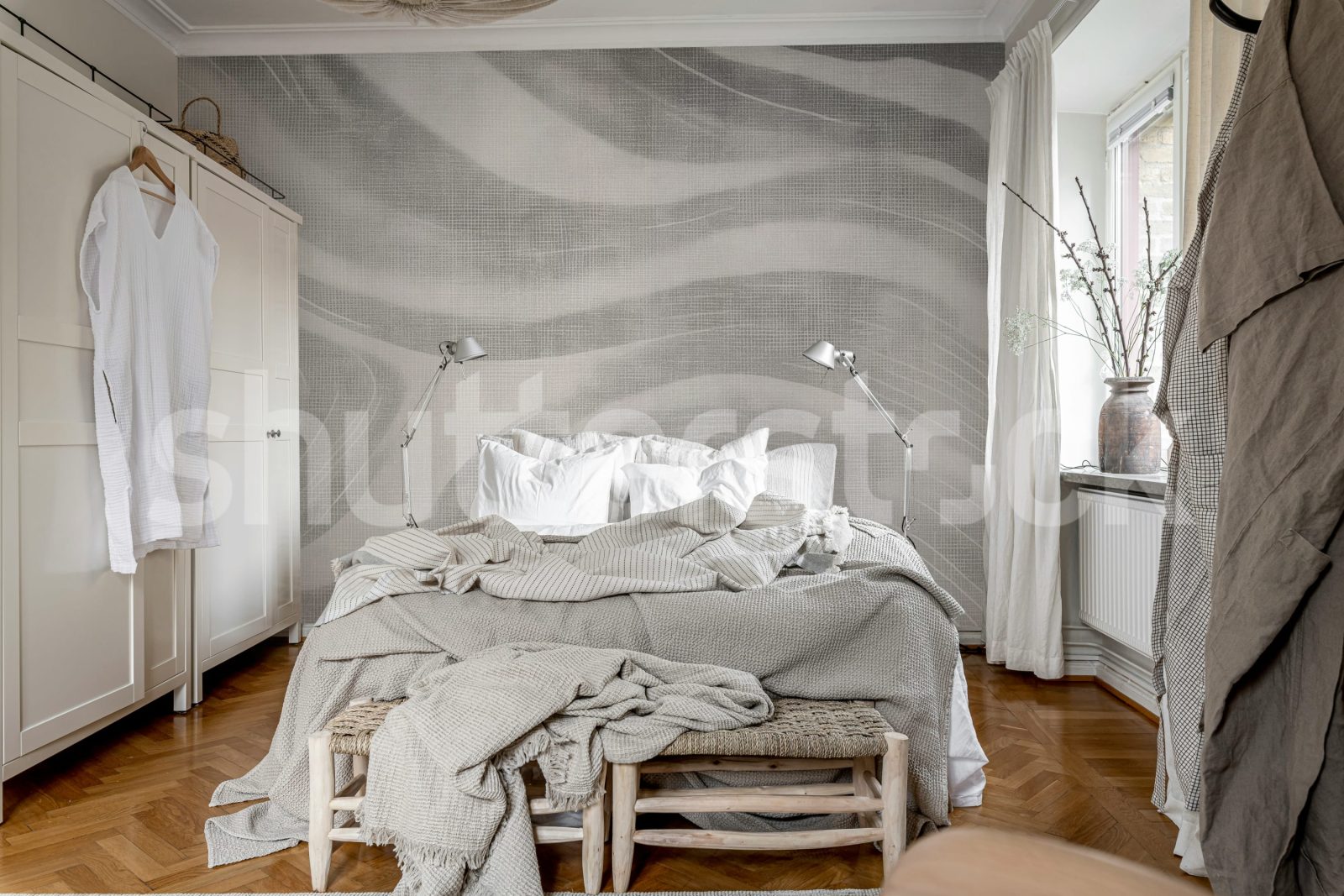 Ocean Lines, Gray, Rebel Walls 3