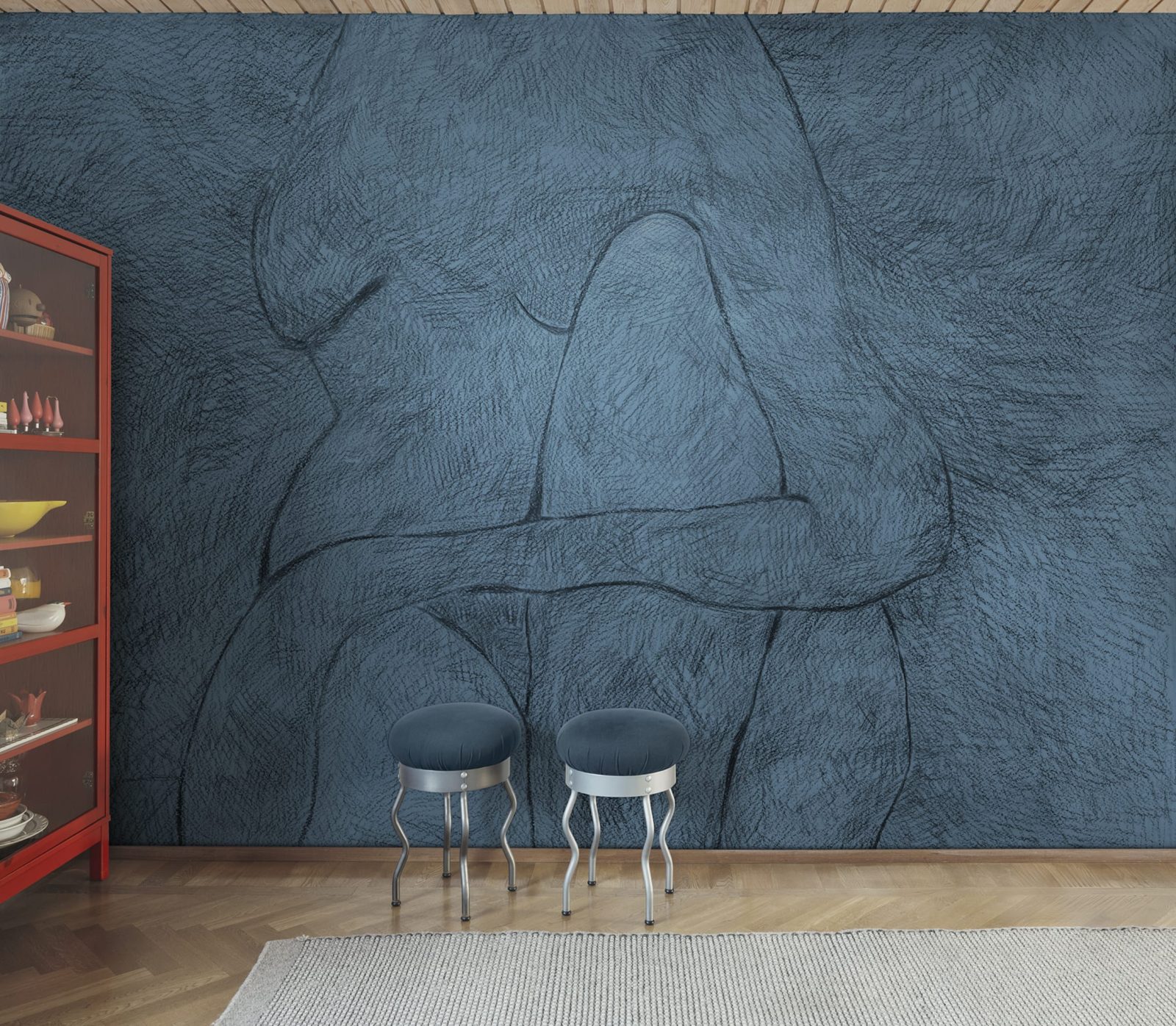 Subtle Figure, Blue, Rebel Walls 3