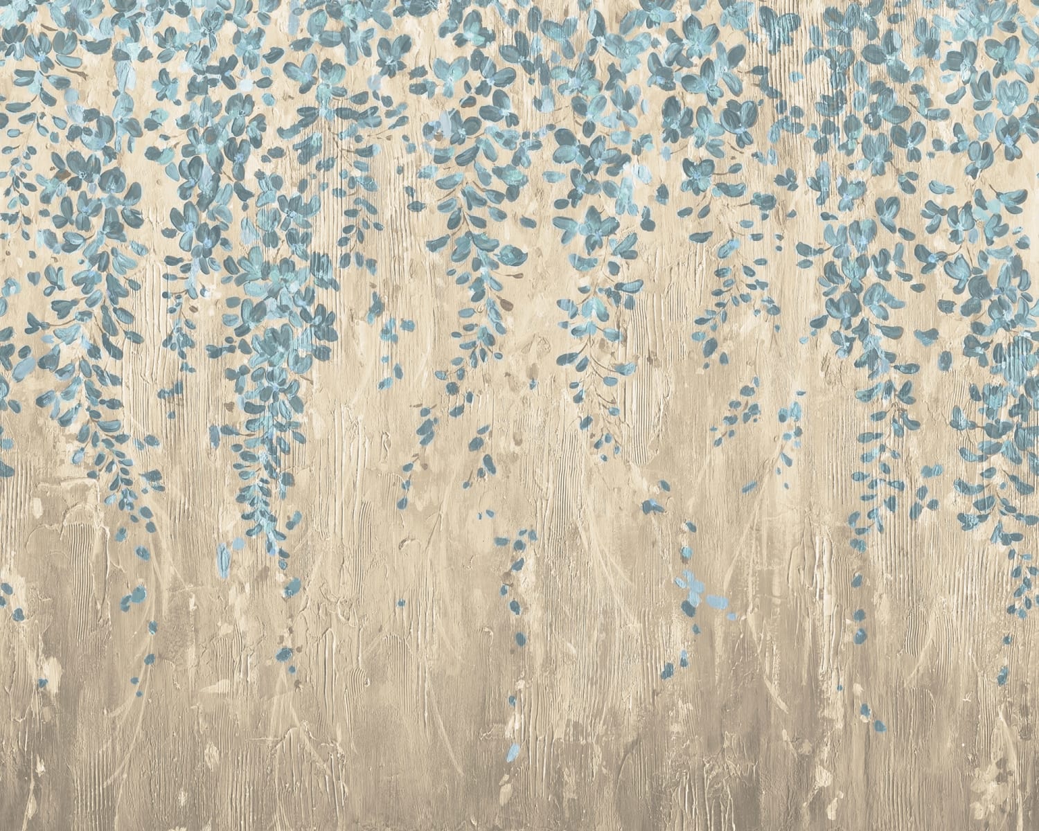 Draped Blossoms, Blue, Rebel Walls