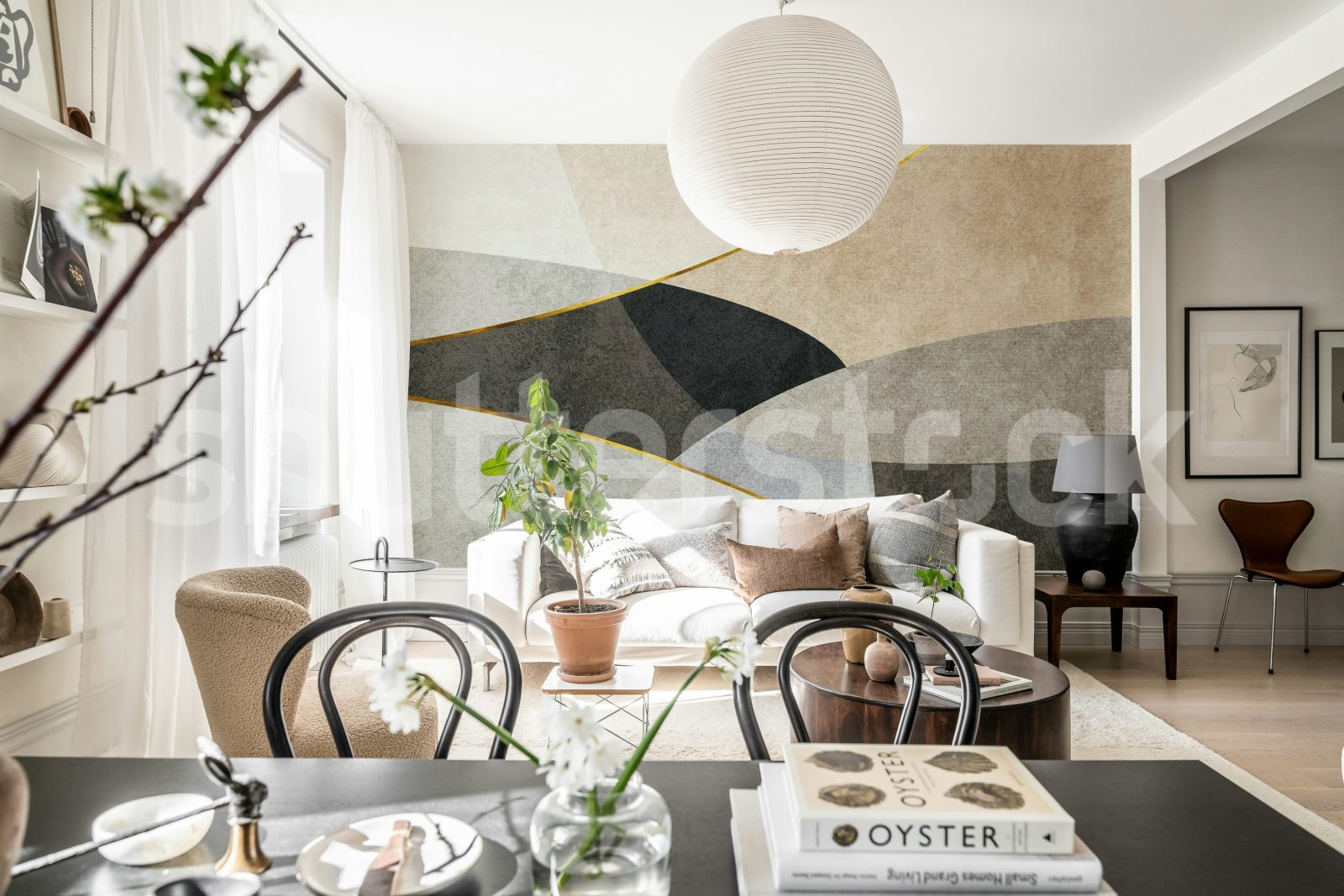 Shapes and Forms, Beige, Rebel Walls 2