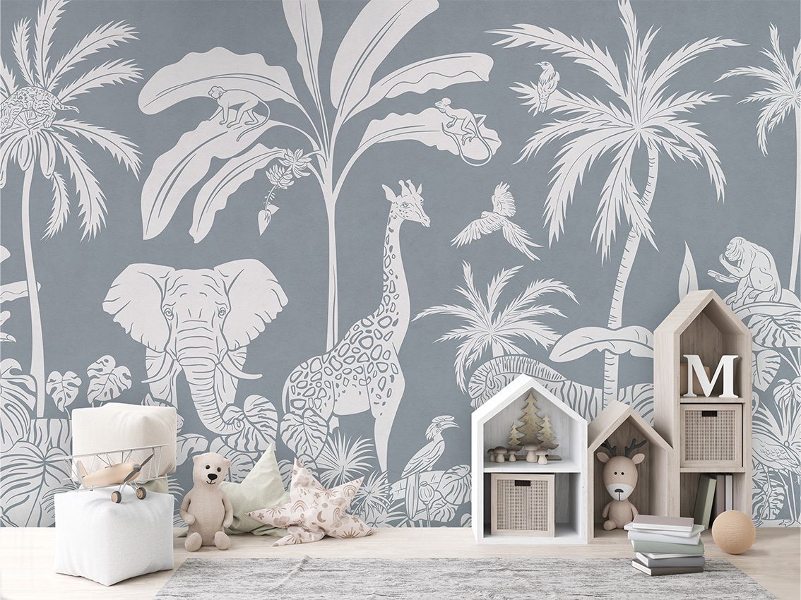 Monochrome Jungle - Blue, Kikki Belle 3