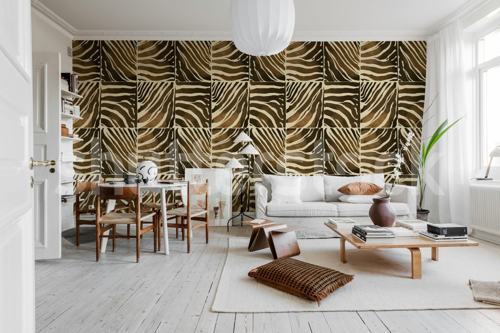 Savanna Stripe, Brown, Rebel Walls 2