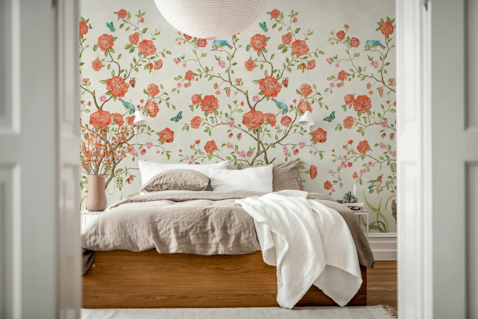 Chinoiserie Botanica, White, Rebel Walls 3