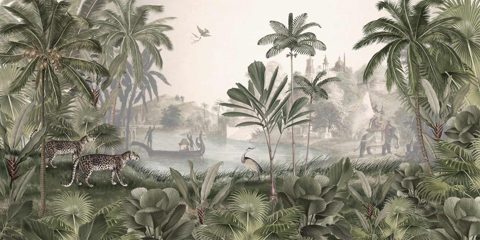 Leopard Landscape - Green, Sir Edward