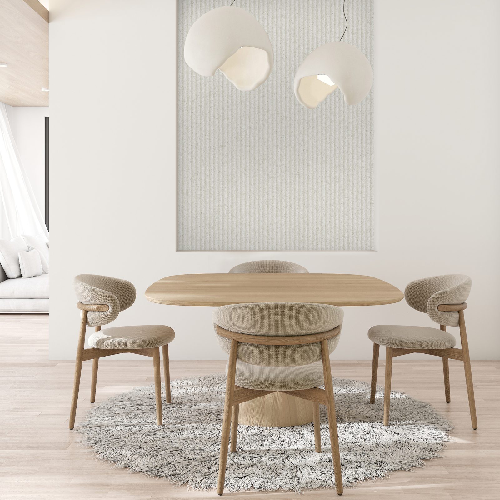 Profil dreapta pentru riflaj decorativ Gresso, Natural Light, 270x3.2cm, Lamelio 3