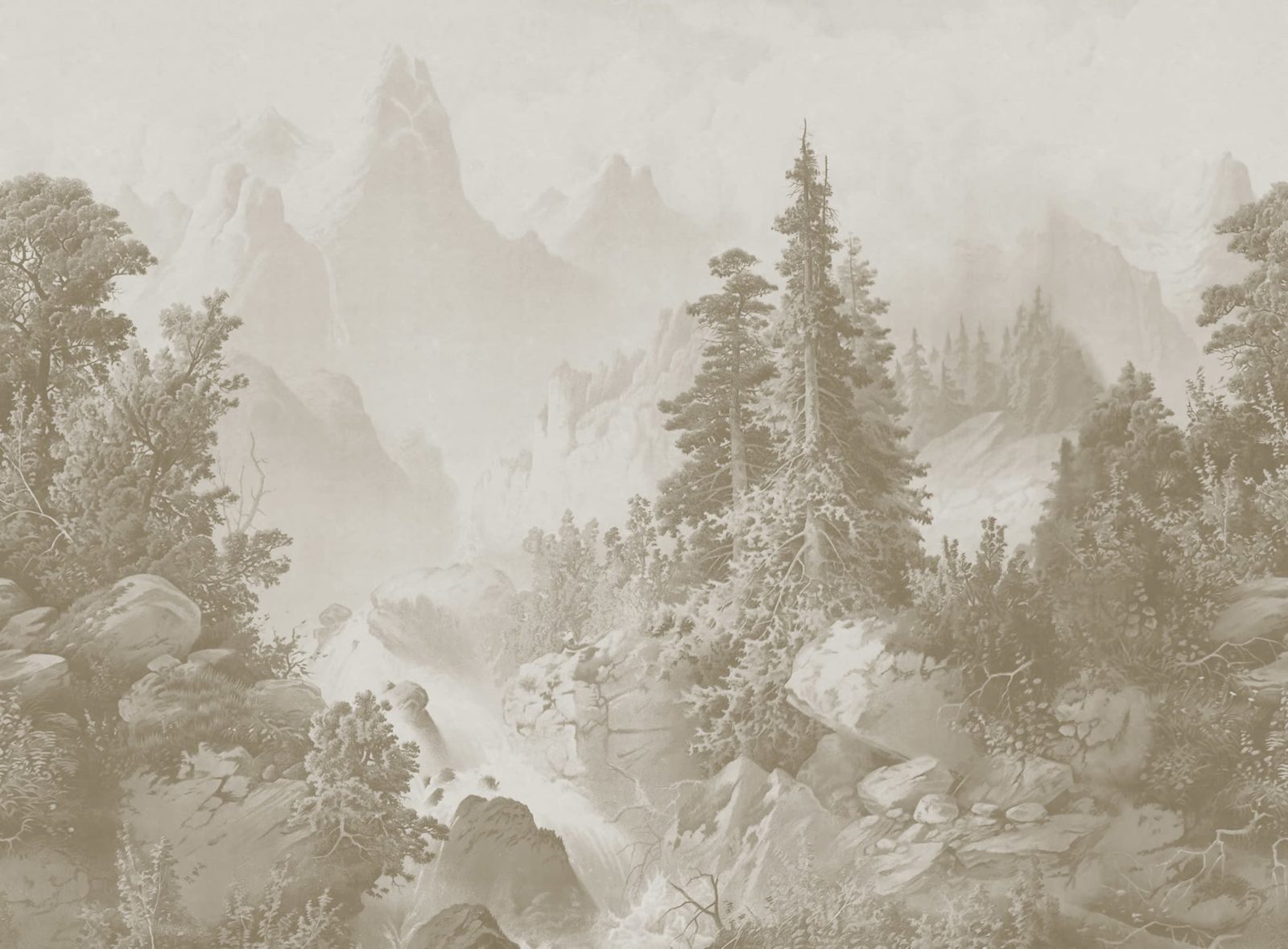 Mountain Horizon, Beige, Rebel Walls