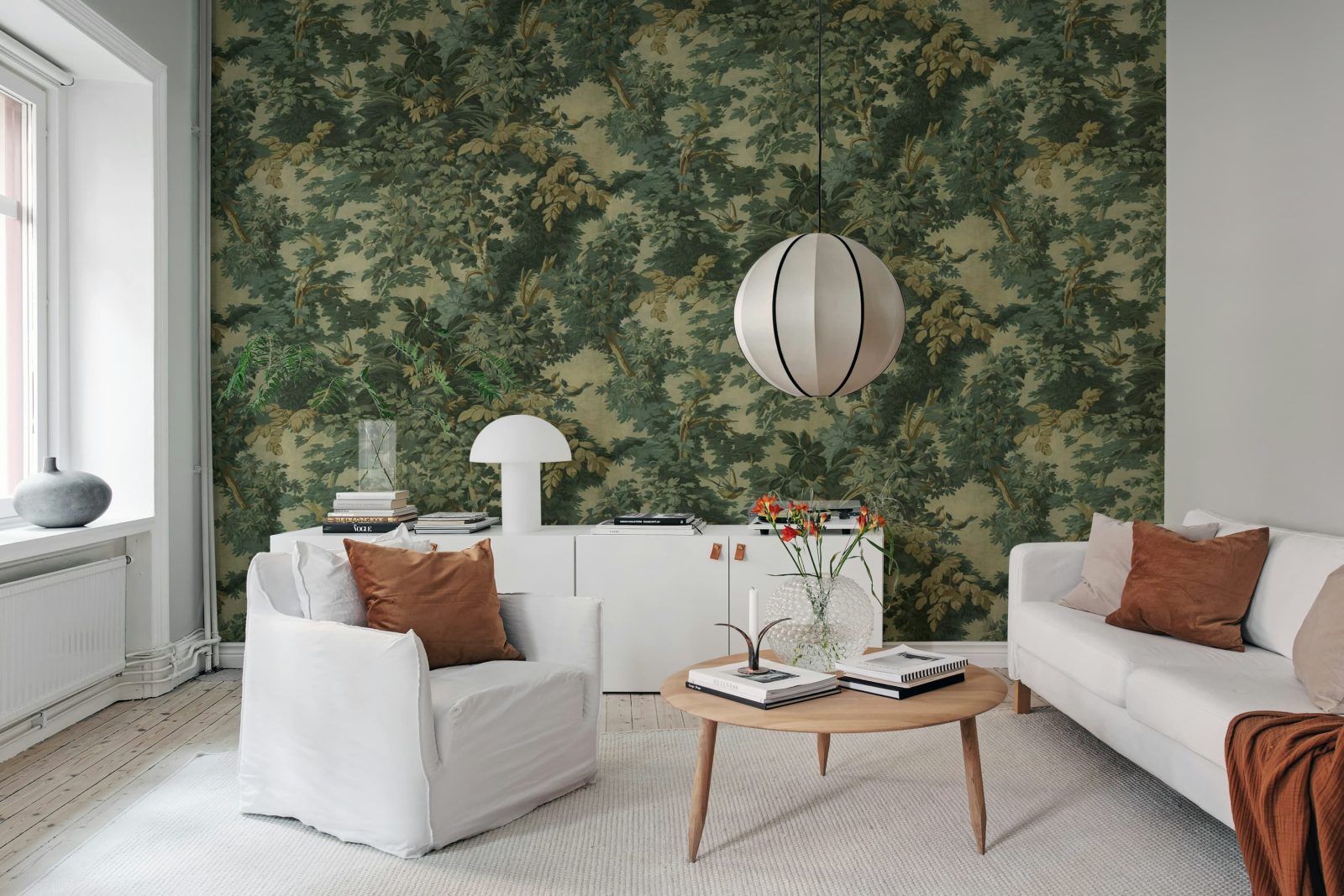 Woodland Birds, Green, Rebel Walls 3