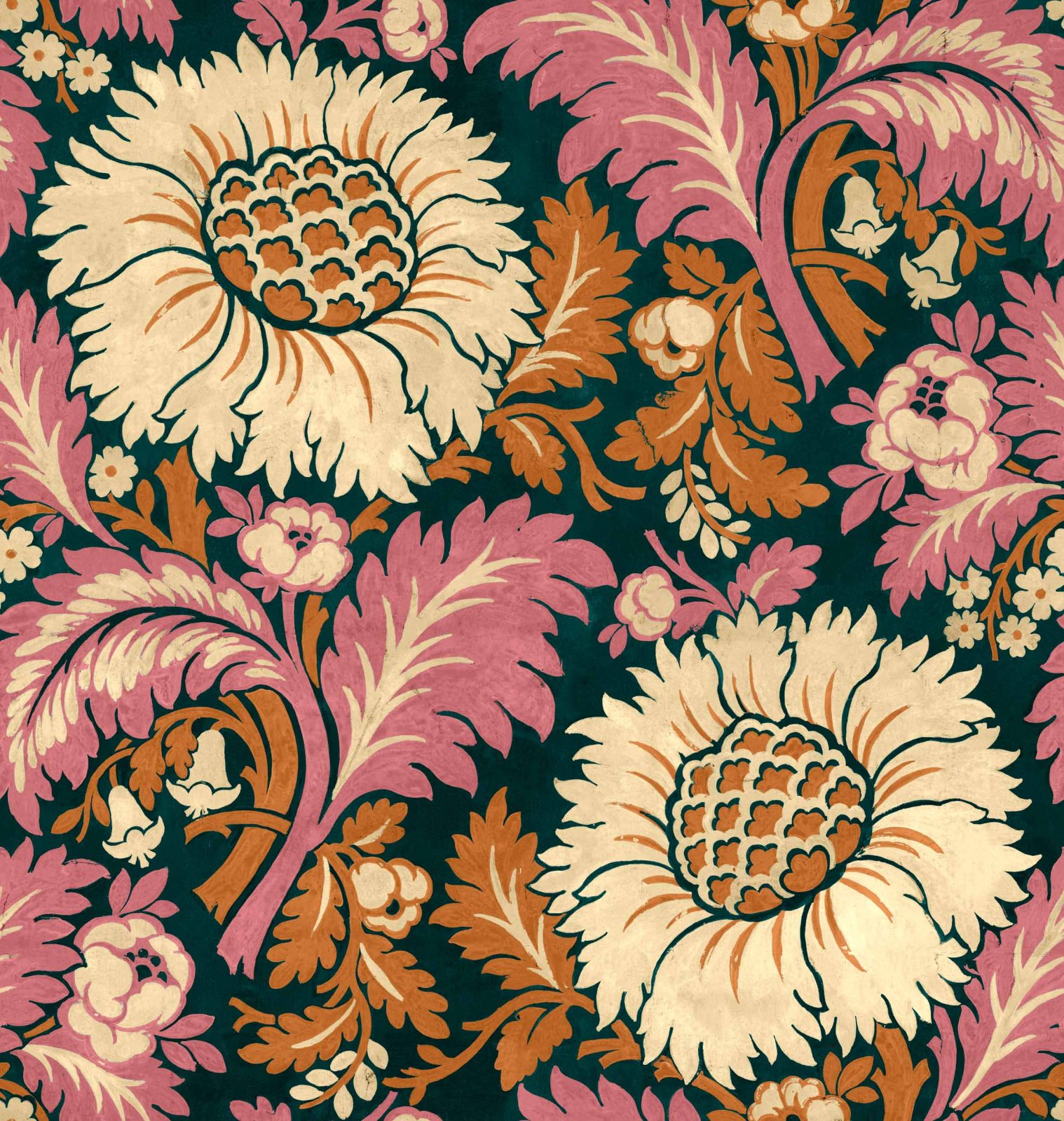 Chinese Damask, Coral, Coordonne, 5mp / rola