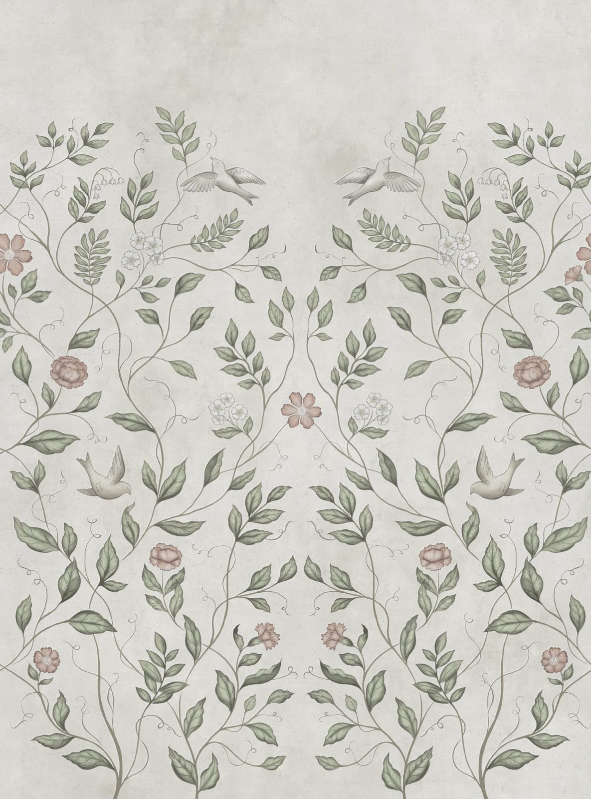 Serene Garden, Beige, Rebel Walls