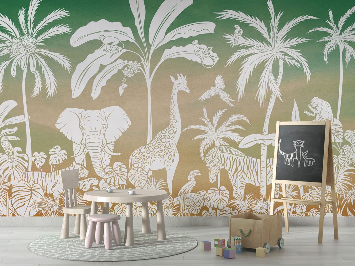 Monochrome Jungle - Green Sky, Kikki Belle 4