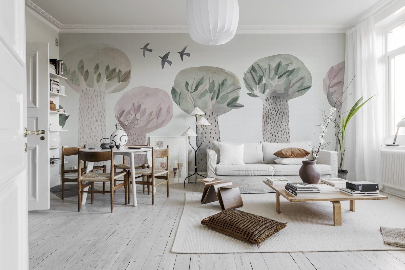 Watercolor Garden, Pastel, Rebel Walls 3