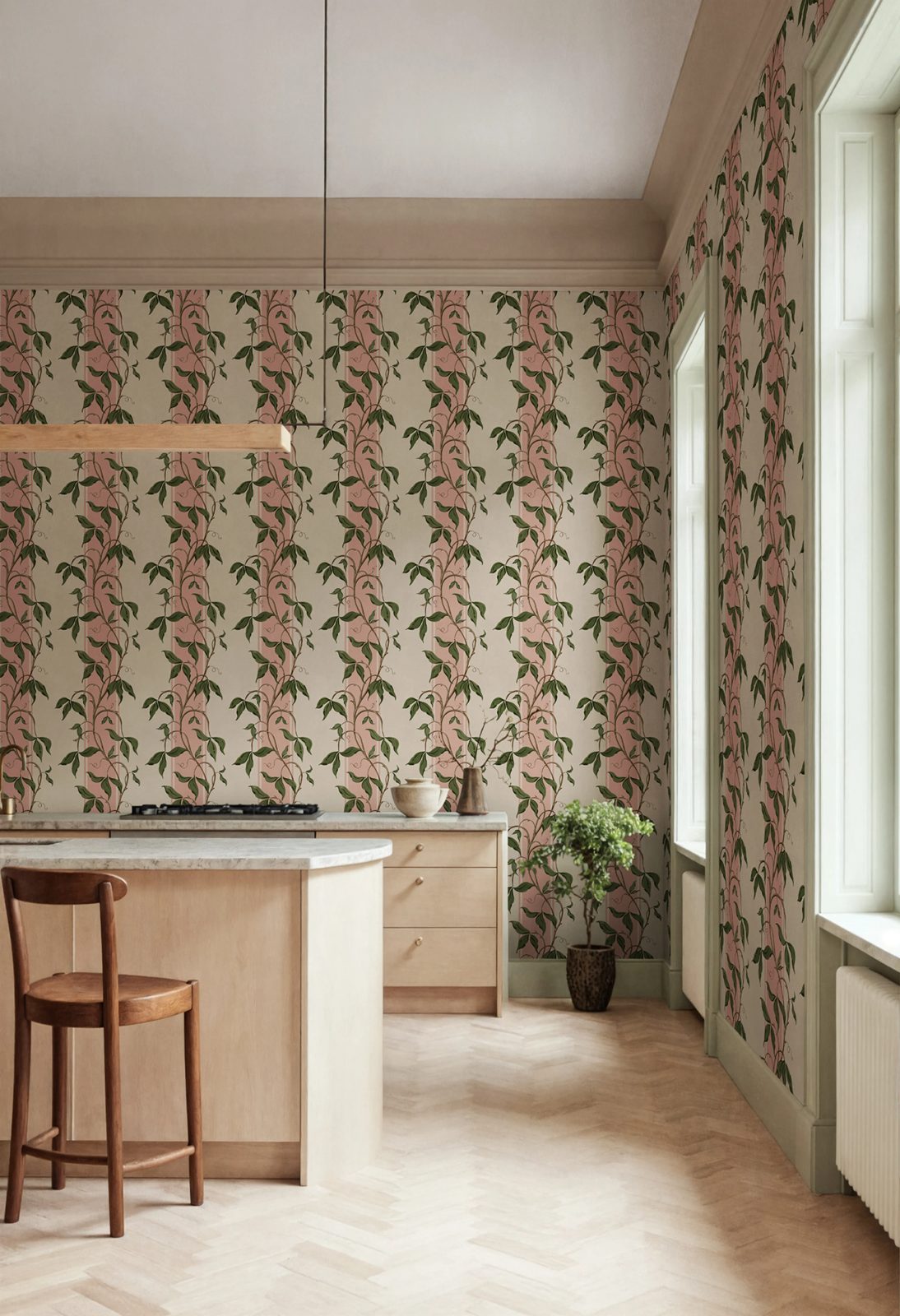 Garden Stripe, Pink, Rebel Walls 2