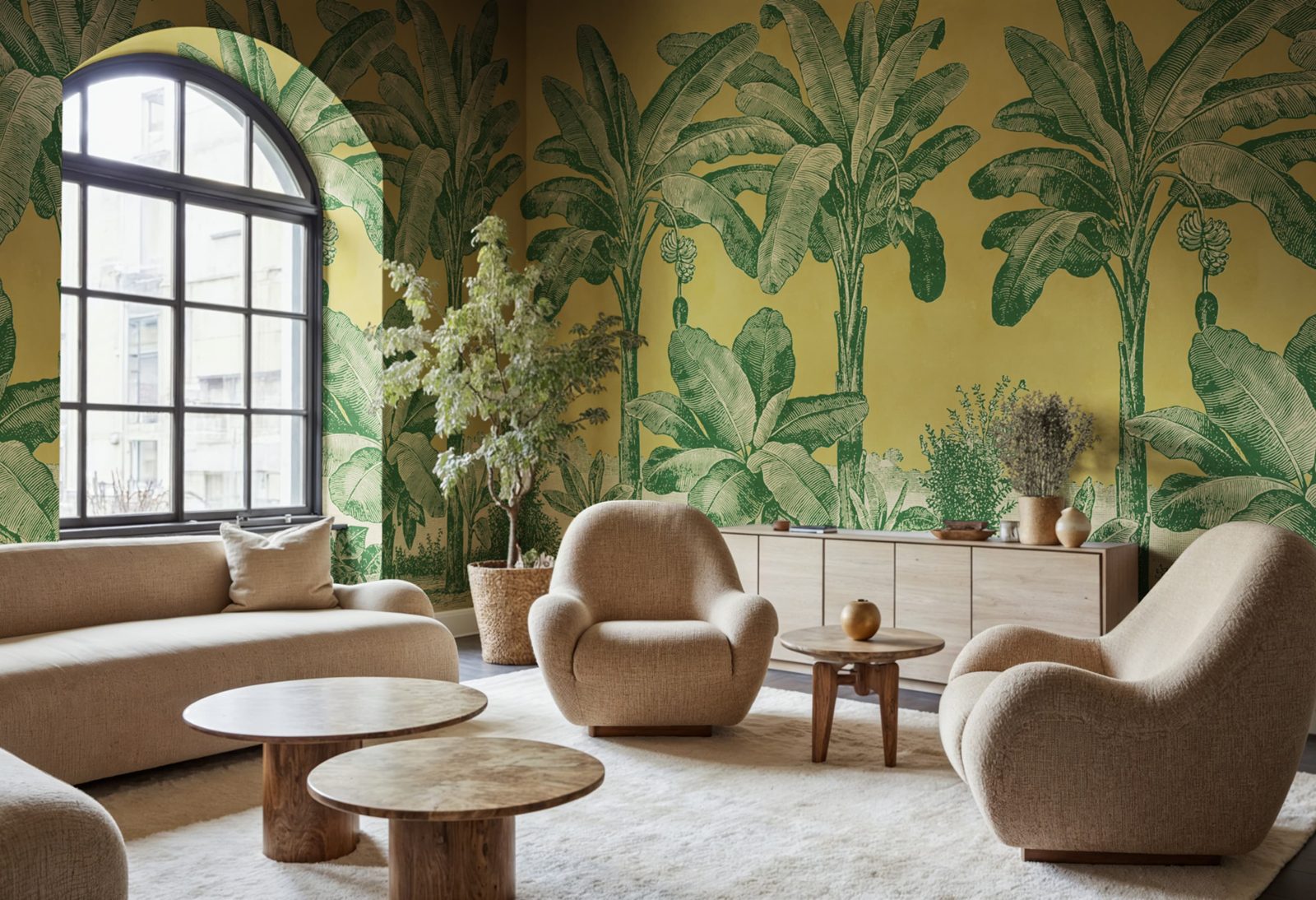 Timeless Tropics, Yellow, Rebel Walls 3